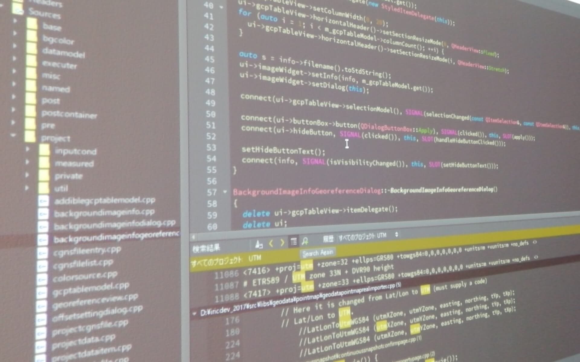 iRIC のソースコードを編集している開発画面